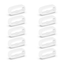 (Wit 18MM) 10 stuks siliconen bevestigingsring 18mm / 20mm / 22mm polsbandhouder
