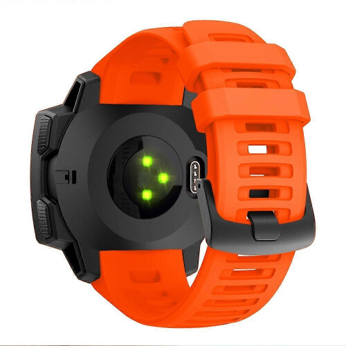 Bracelet de montre en silicone orange pour Garmin Instinct 1