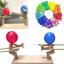 (3mm 60PCS) 60 Ballonnen Bamboe Man Houten Robot Spel Twee Snelle Ballonnengevechten