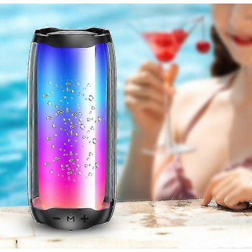 (Pulse4Mini Blanc) Enceinte Bluetooth portable étanche Pulse 5 Pulse 4 avec spectacle de lumière_FC10 1