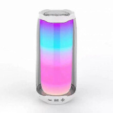 (Pulse4 Blanc) Enceinte Bluetooth portable étanche Pulse 5 Pulse 4 avec spectacle de lumière_FC10