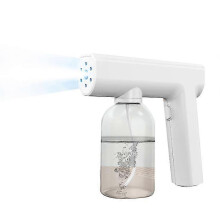 Pistolet à brouillard désinfectant (blanc), atomiseur nano rechargeable portatif, buse de pulvérisation électrique de grande capacité