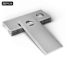 (Style B) 30 pièces pour tondeuse à gazon BIGMOW, lames de rechange en acier inoxydable à trou unique, 42,5 x 17,5 x 0,6 mm