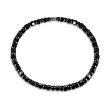 Collier en hématite noire, collier thérapeutique de guérison, soulagement de la douleur pour le cou