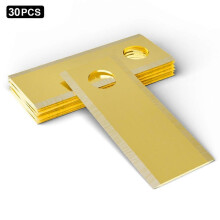 (Style A) 30 pièces pour tondeuse à gazon BIGMOW, lames de rechange en acier inoxydable à trou unique, 42,5 x 17,5 x 0,6 mm