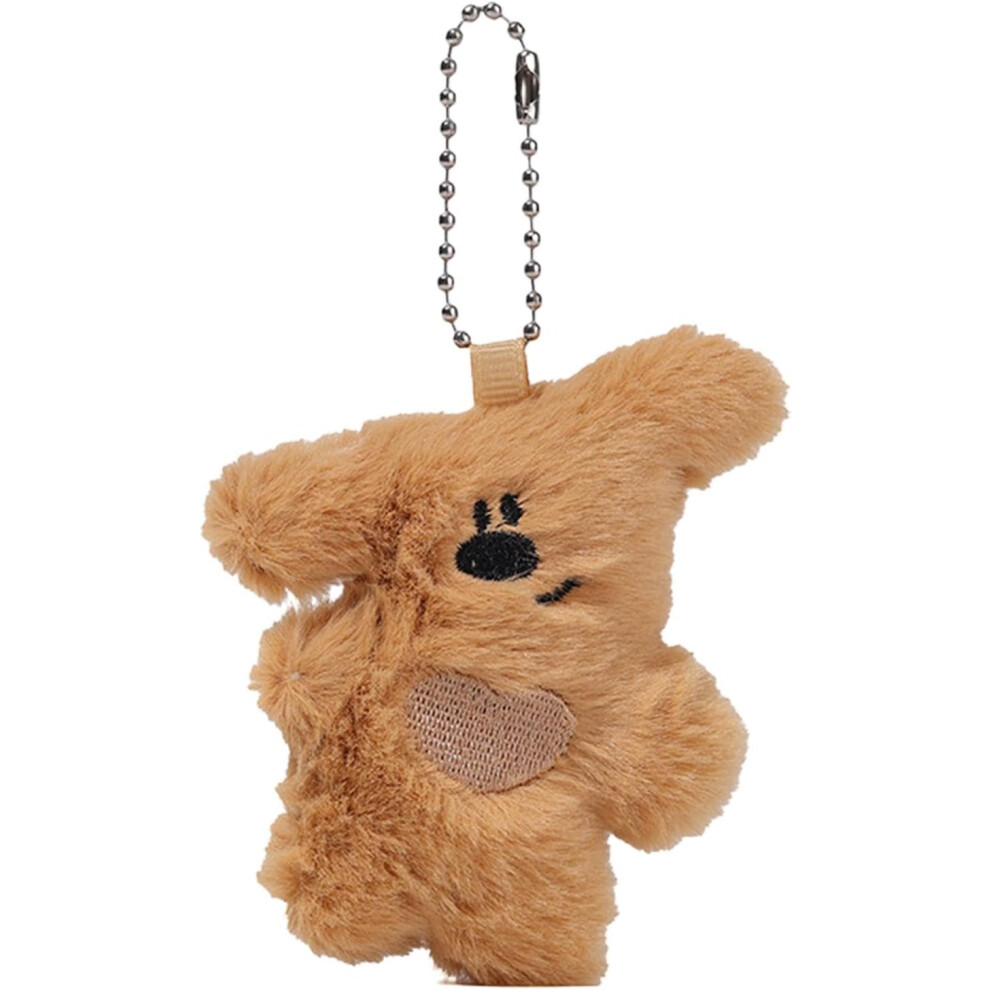Small Bear Plush Toy | Tilted Head Design Backpack Pendant,Purse Handbag Charm Backpack Pendant Cute, With Strong Bead Chain For Bag Decoration