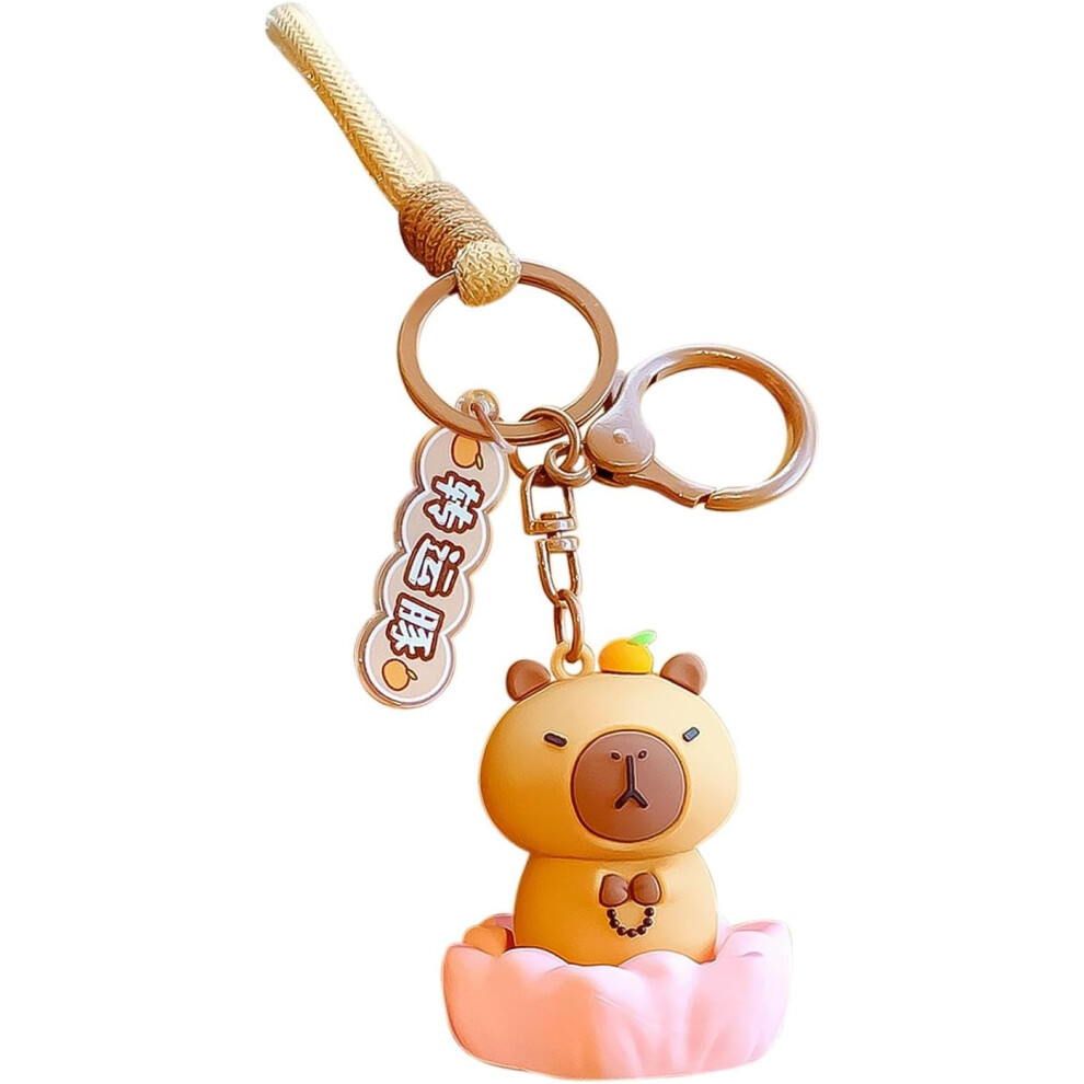 Capybara Keyring Toys - Funny Cartoon Keychain - Funny Capybara Bag Charm, Cute Animal Figure Pendant for Bags