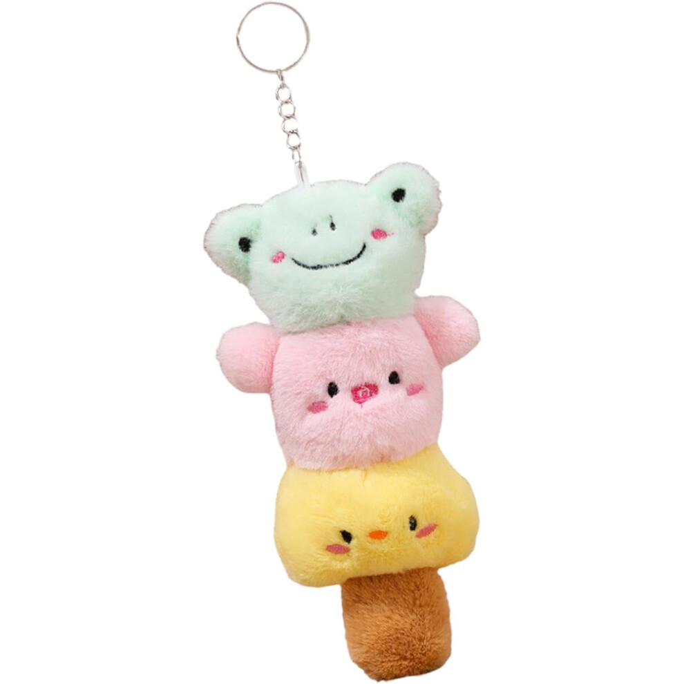 (Yellow) Plush Key - Lovely Animal Stuffed Doll Plush Toy Keychain - Key Holder Bag Pendant, Lovely Animal Stuffed Doll Plush Toy Keychain for Boys Girls