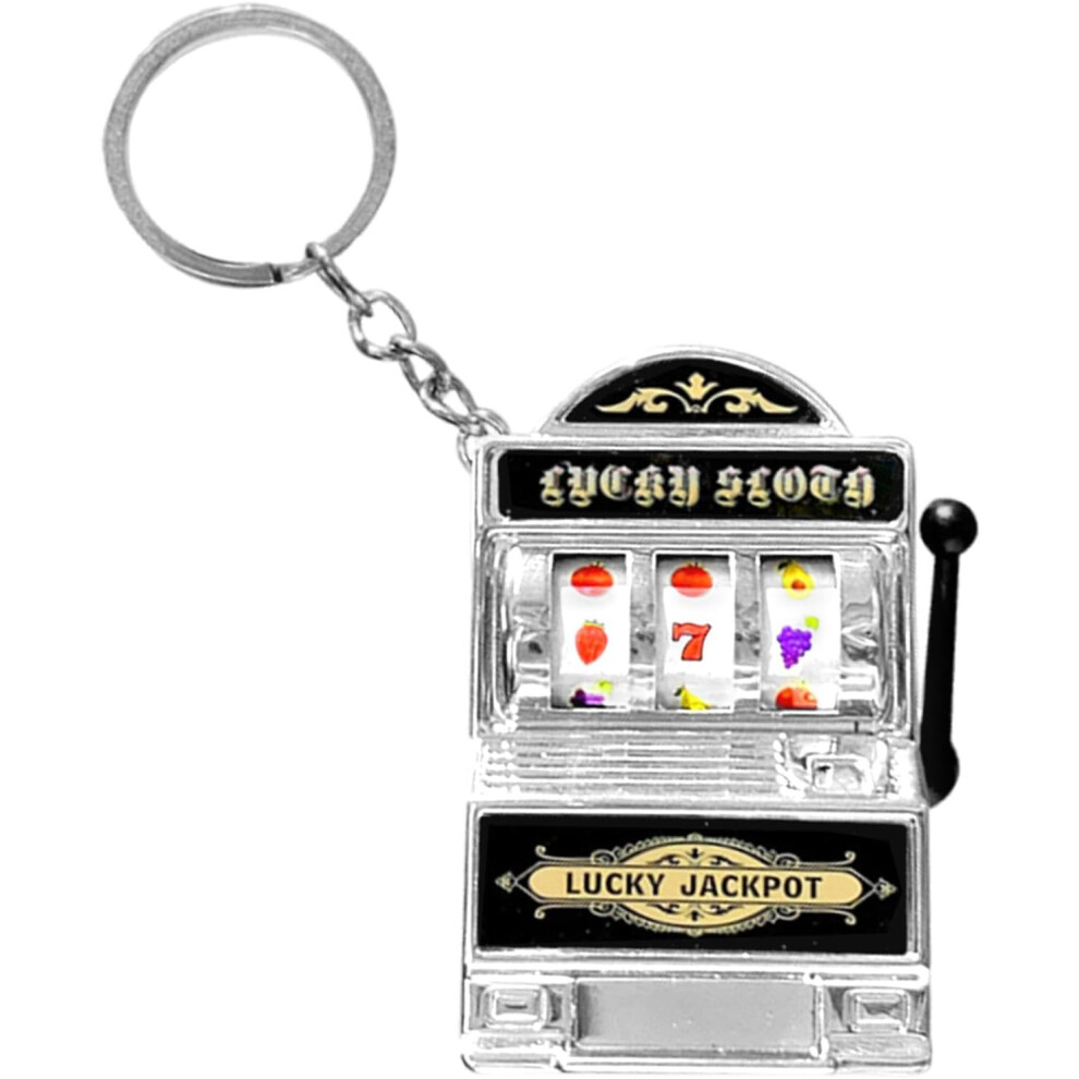 (Silver) Fruit Game Key Chain - Electronic Game Machine Pendant,Small and Exquisite Decoration Tool for Mobile Phones, Backpacks, and Key Rings