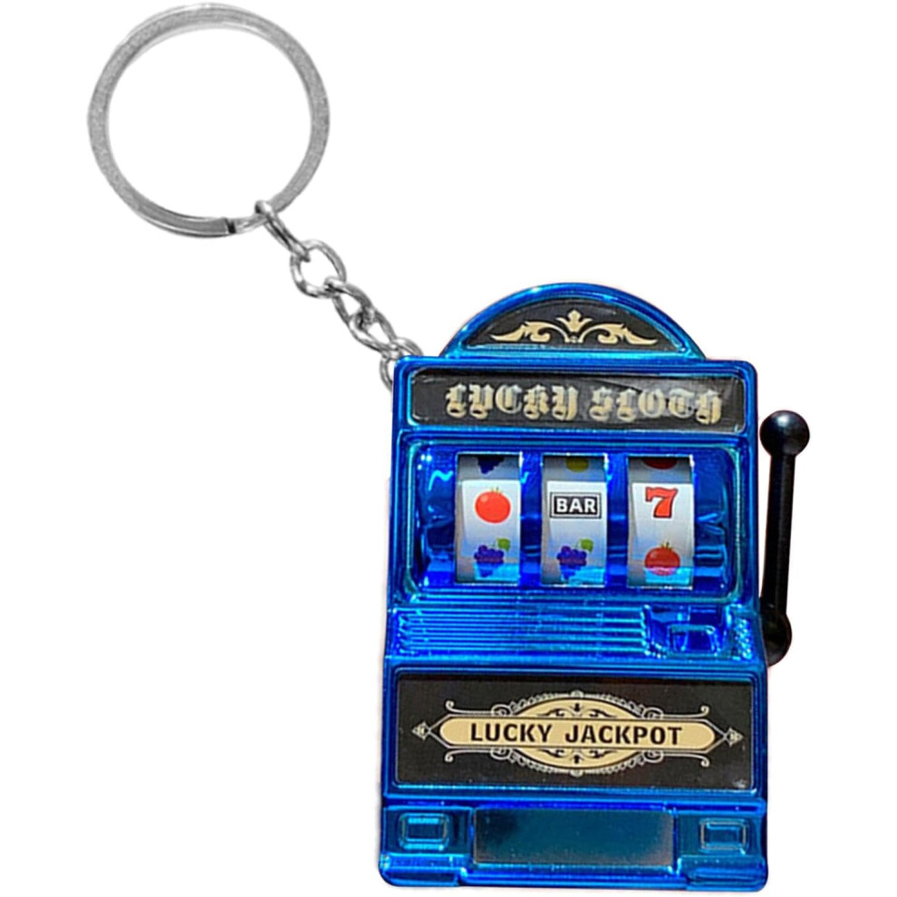 (Blue) Fruit Game Key Chain - Electronic Game Machine Pendant,Small and Exquisite Decoration Tool for Mobile Phones, Backpacks, and Key Rings
