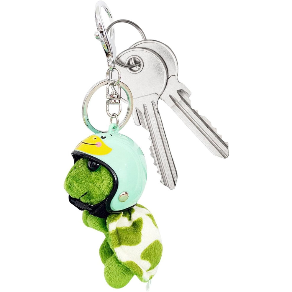 (Green) Turtle Stuffed Animal Keychain - Car Key Chain | Key Ring, Backpack Keychain, Key Holder, Handbag Pendant, Key Charm for Backpack Bag Purse