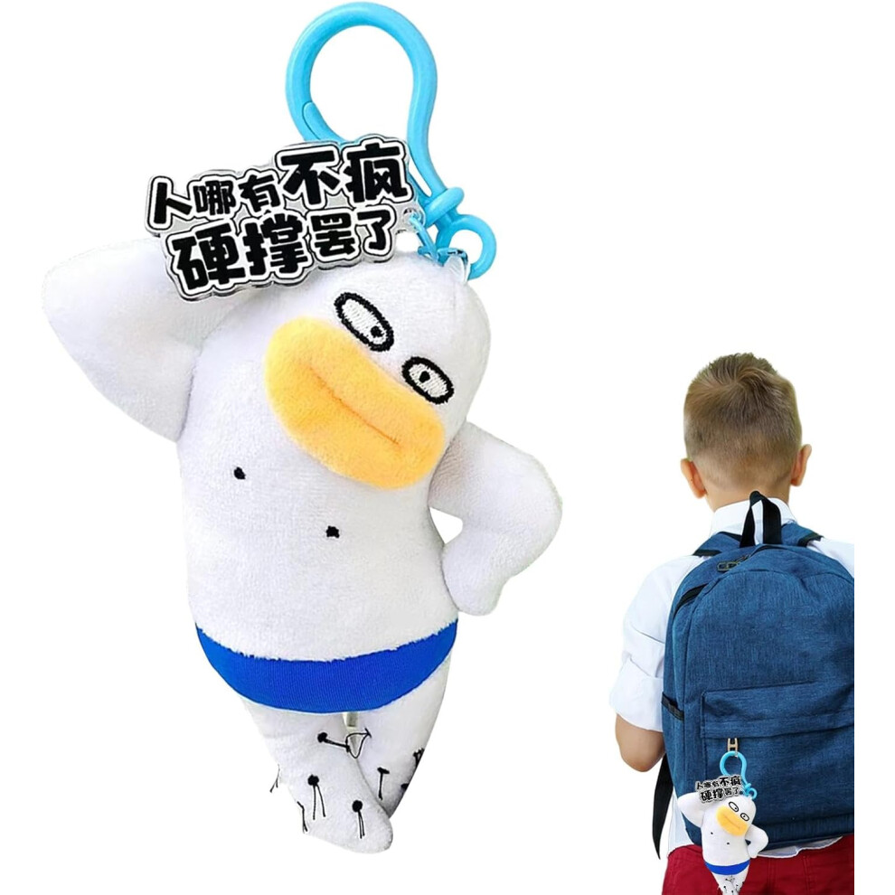 (White) Plush Keychain Toy | Cute Doll Keyring Charm,Cute Doll Keychain, Creative Adorable Pendant Keychain for Boys, Girls, Adults