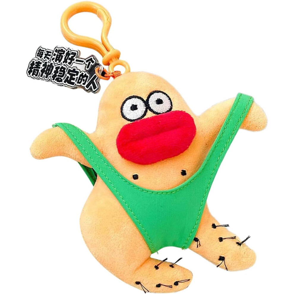 (Yellow) Plush Keychain Toy | Cute Doll Keyring Charm,Cute Doll Keychain, Creative Adorable Pendant Keychain for Boys, Girls, Adults