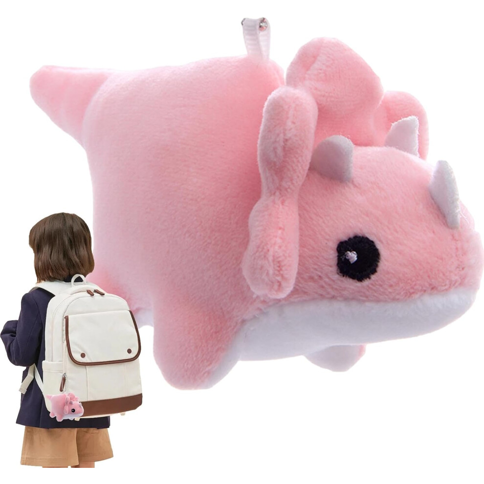(Pink) Animal Plush Keychain, Plush Animals Keyring, Soft Stuffed Animal Toys Pendant Doll Keyring For Schoolbag Backpack Purse Car Pink