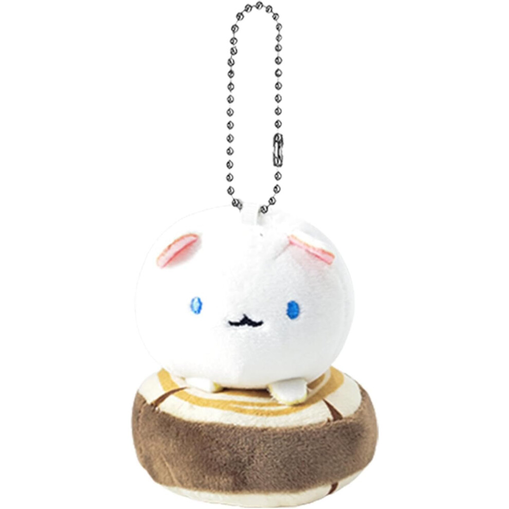 (White) Keychain Stuffed Animal,Animal Dolls Cat Keyring Charm | Animal Cat Plush Doll, Kitten Stuffed Toys, Plush Keychain Ornament For Car, Backpack White