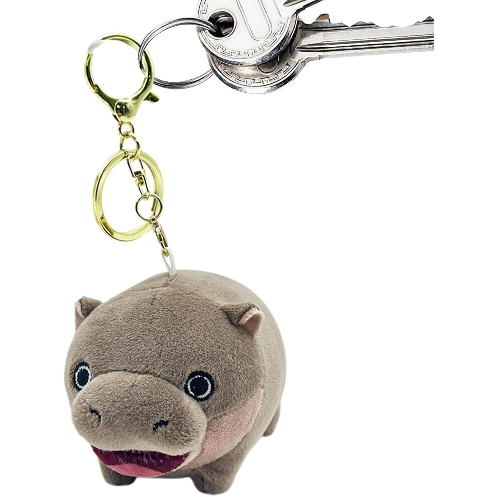 Stuffed Animal Keychain | Hippo Cute Keyring,Soft Stuffed Animal Keyring Cute Backpack Bag Purse Charm for Birthday Christmas