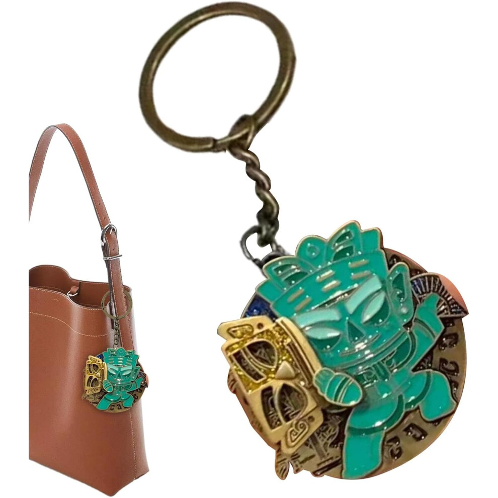 Sanxingdui Key Charm | Sanxingdui Face-Changing Key Key Holder - Creative Sanxingdui Ruins Backpack Pendant, Cultural Bronze Car Key Holder For Bag