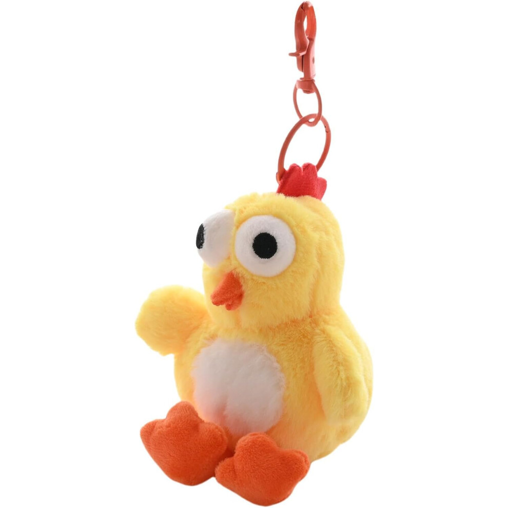 (Short Style) Plush Bag Charm,Cute Chicken Keychain Charm | Plush Keychain Pendants for Car Key Backpack, Stuffed Plushie Backpack Purse Pendant