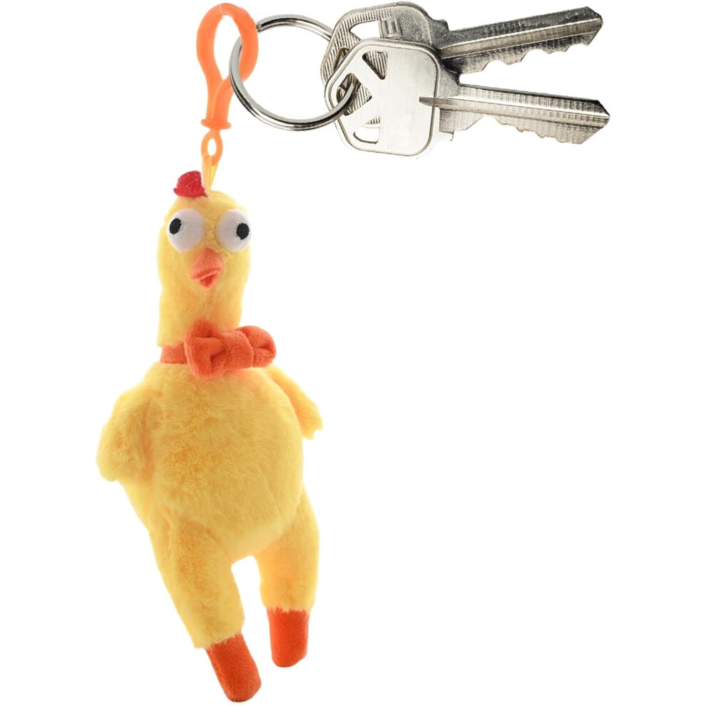 (Long Style) Plush Bag Charm,Cute Chicken Keychain Charm | Plush Keychain Pendants for Car Key Backpack, Stuffed Plushie Backpack Purse Pendant