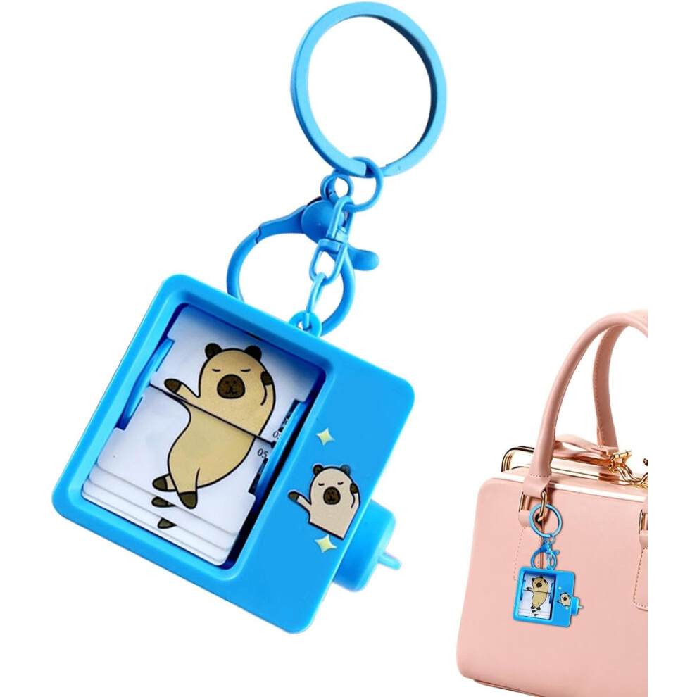(Blue) Keychains For Backpack - Fun Bag Pendant Capybara Plush Keychain,Capybara Pendant, Funny Keychain for Keys, Bag Or Backpack, Friends, Family Or