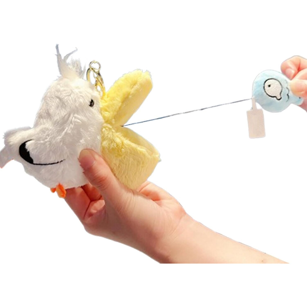(#1) Plush Key Pendant,Cartoon Pelican Doll Pendant Plush Keychain - Cartoon Pelican Image Pendant Keyring for Mobile Phones, Bags, Car Keys, Backpack