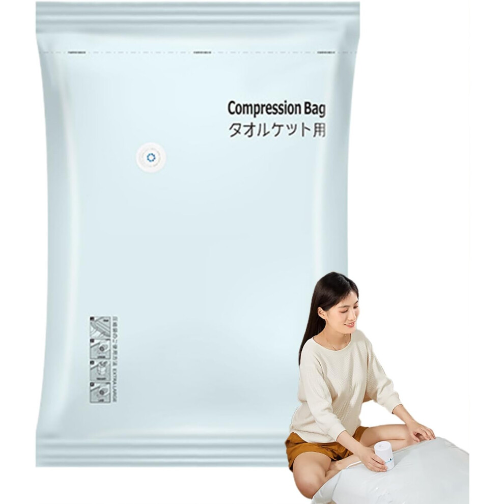 (Extra Large Size) Vacuum Sealed Bags for Clothing,Compression Garment Pack - Reusable Waterproof Garment Bags for Moving House Seasonal Storage College Dorm Closet
