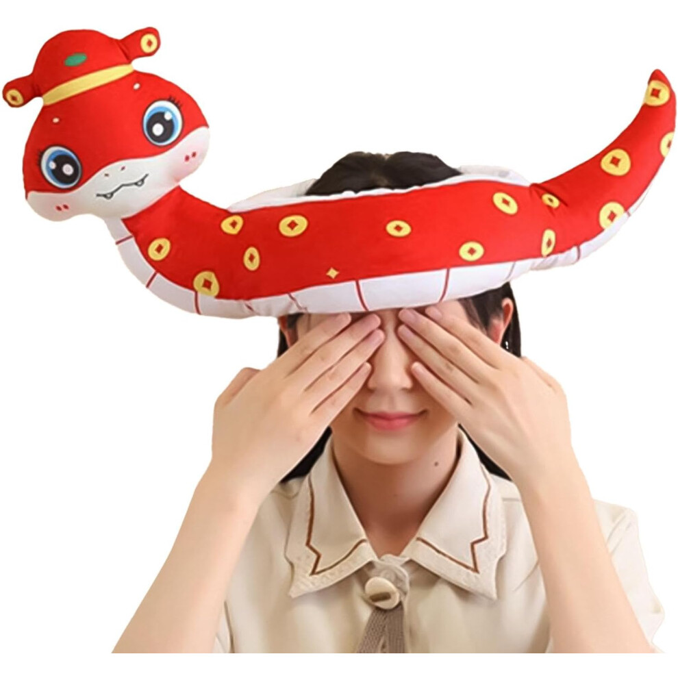 Snake Mascots Headgear - Snake Year Headwear Accessory,New Year Cosplay Prop Headwear, Animal Spring Festival Headpiece for Adults