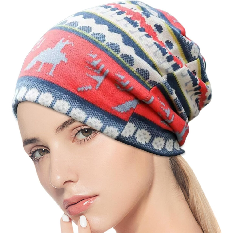 Womens Slouchy Beanie Hat,Soft Knitted Warm Beanie | Elastic Beanie Hat, Women's Scarves and Wraps, Woolen Hat for Family Gatherings