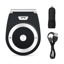 (Zwart)Bluetooth handsfree gebruik in mobiele telefoon, draadloze autoluidspreker