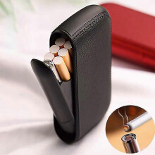 Étui à cigarettes portable avec briquet 2 en 1 rechargeable par USB, étanche, peut contenir 10 cigarettes, boîte à tabac pour fumeur, cadeau JKJ
