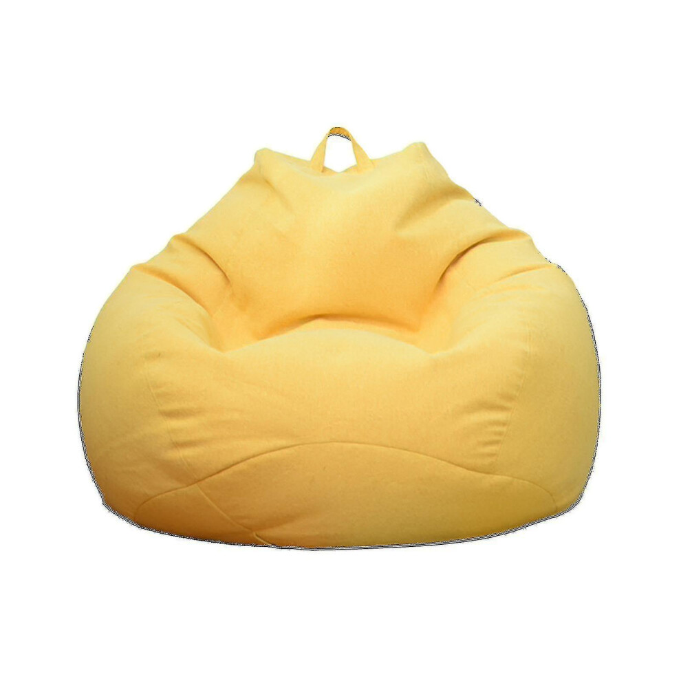 (Jaune 80 * 90 cm) Nouveau pouf extra large pour adultes et enfants, housse de canapé, chaise longue d'intérieur, prix promotionnel