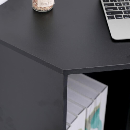 Computer Desk PC Laptop Table Home Office Study Gaming, Black, Corner 1