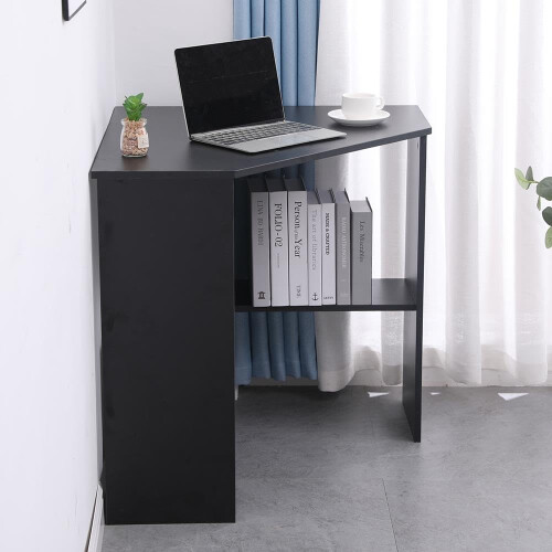 Computer Desk PC Laptop Table Home Office Study Gaming, Black, Corner 2