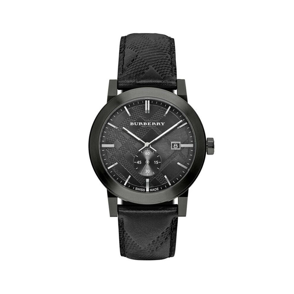 Montre Burberry BU9906 City pour homme avec bracelet en cuir noir