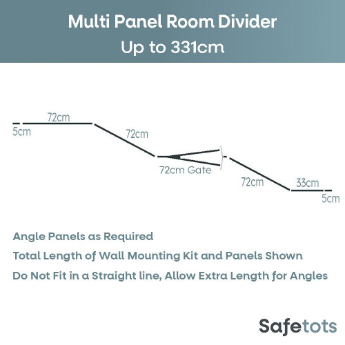 Safetots (Grey, Up to 331cm) Safetots Multi Panel Room Divider 2