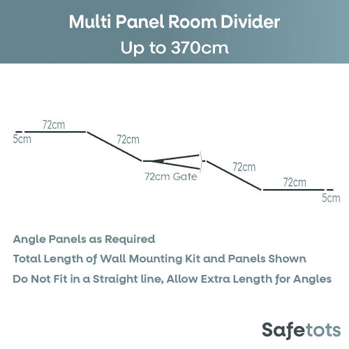 Safetots (Grey, Up to 370cm) Safetots Multi Panel Room Divider 2