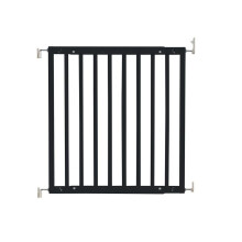 (Negro Madera, 63.5cm-105.5cm) Safetots Barrera para Escalera de Madera Maciza con Fijación por Tornillos