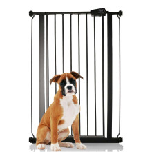 (75cm - 83cm, Matt Black) Bettacare Extra Tall Pressure Installed Premium Pet Gate