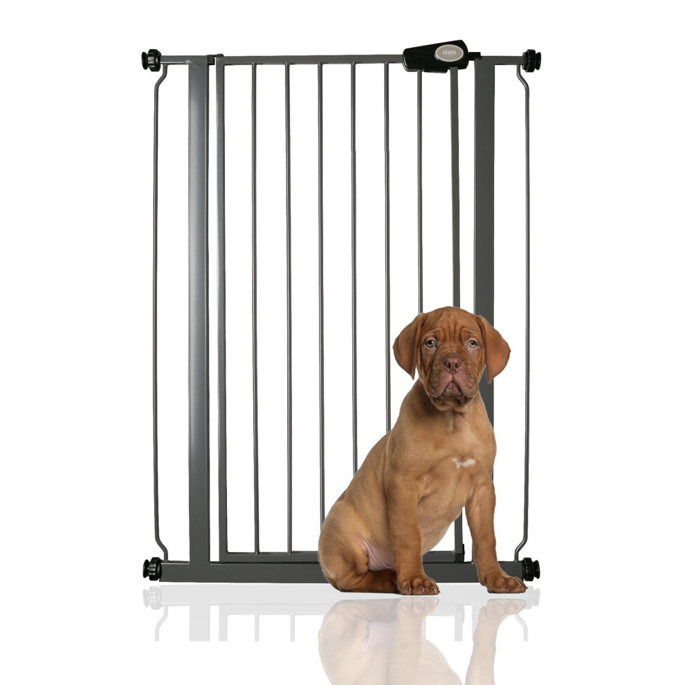 Bettacare (75Cm - 83Cm, Slate ) Extra Tall Pressure Installed Premium Pet Gate Grey