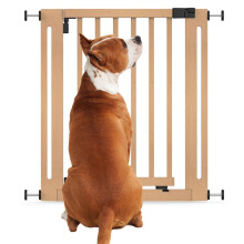 (Natural, 71cm - 79cm) Bettacare Puerta Elegante De Seguridad De Madera para Perros