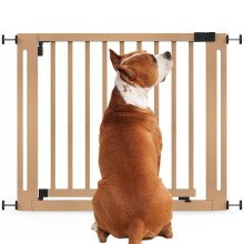 (Natural, 95cm - 103cm) Bettacare Puerta Elegante De Seguridad De Madera para Perros