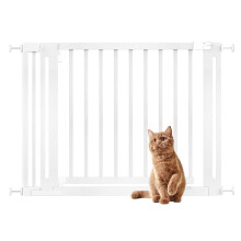 (Blanco, 105cm - 113cm) Bettacare Puerta Elegante De Seguridad De Madera para Perros