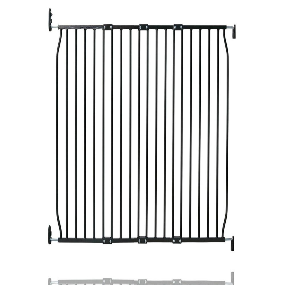 Safetots (110Cm - 120Cm, Black) Extra Tall Eco Screw Fit Baby Gate
