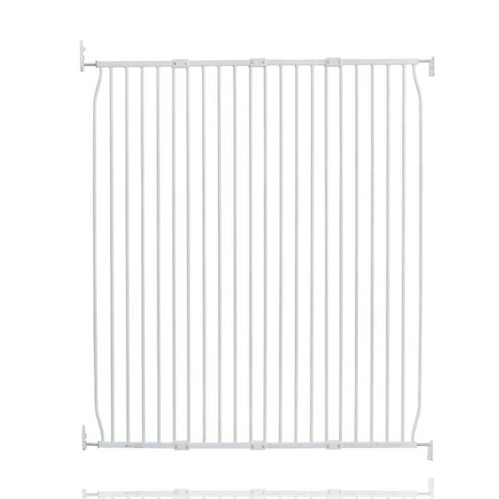 (130Cm - 140Cm, ) Extra Tall Eco Screw Fit Baby Gate White Safetots