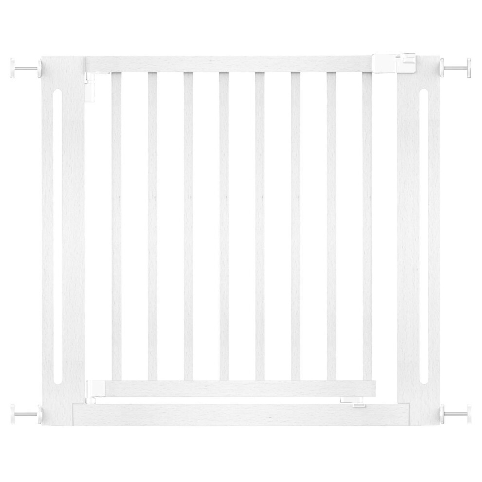 (White, 87cm - 95cm) Safetots Wooden Elegance Gate