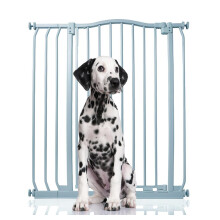 (Gris, 80cm - 89cm) Bettacare Barrera Extra Alta de Tope Curvo para Perros