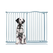 (Gris, 125cm - 134cm) Bettacare Barrera Extra Alta de Tope Curvo para Perros