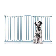 (Gris, 161cm - 170cm) Bettacare Barrera Extra Alta de Tope Curvo para Perros