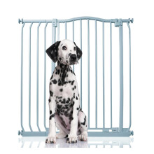 (Gris, 89cm - 98cm) Bettacare Barrera Extra Alta de Tope Curvo para Perros