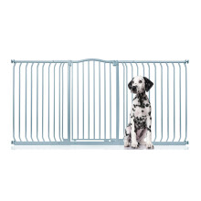 (Gris, 188cm - 197cm) Bettacare Barrera Extra Alta de Tope Curvo para Perros